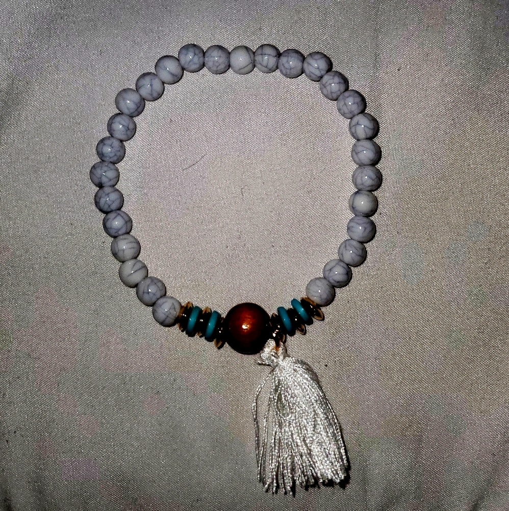 Bohemian Beaded Tassel Bracelet